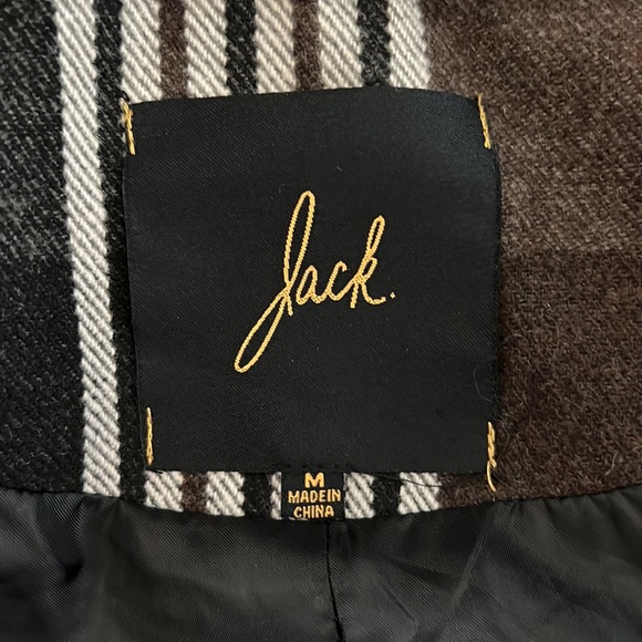 NWOT Women’s Jack by BB Dakota Brown Plaid Coat - Picture 8 of 9